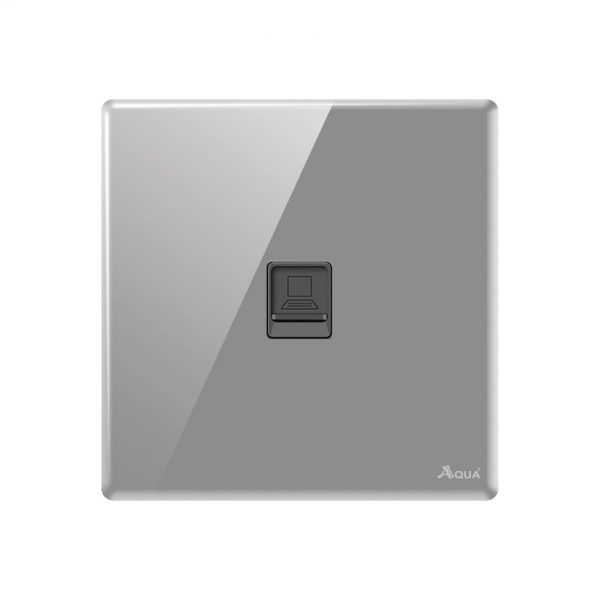 Aqua Quad Grey Series Data Single Socket
