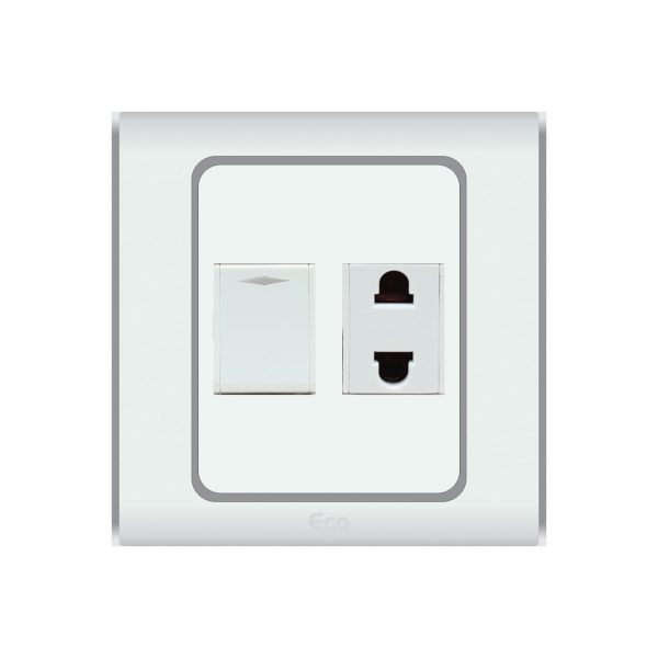 PARADISE ECO 1 GANG SWITCH PLUS 1 SOCKET