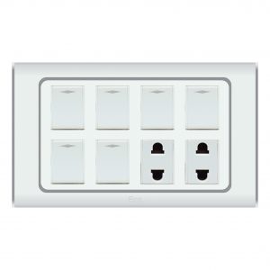 PARADISE ECO 6 GANG SWITCH PLUS 2 SOCKET