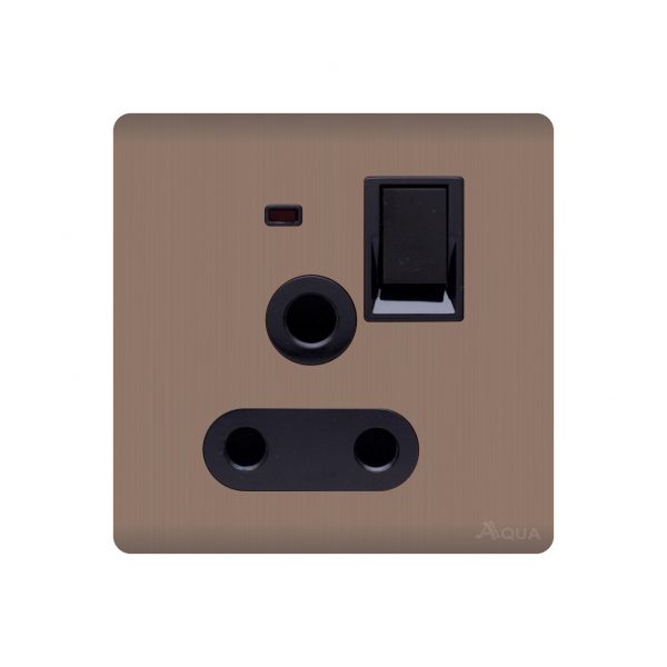 Aqua Discovery Gold 15 AMP Power Switch Socket With Neon