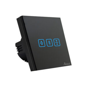 Glass Wifi Smart Blind Motor Switch Black