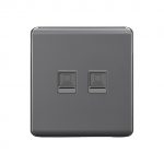 Aqua Elegance Grey Telephone + Data Socket