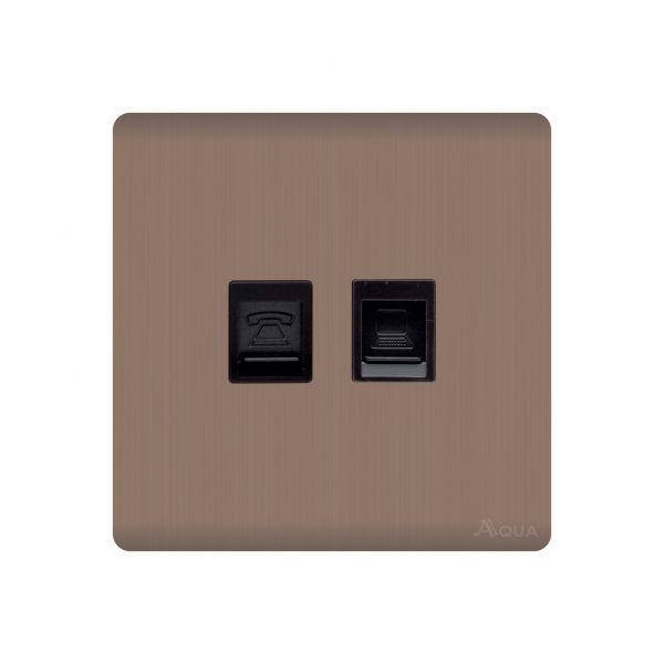 Aqua Discovery Gold Telephone Plus Data Socket