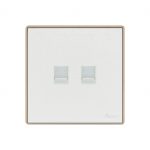 Aqua Icon Double Telephone Socket