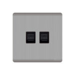 Aqua Discovery Silver Double Telephone Socket