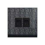 AQUA TEXTURE DOUBLE TELEPHONE SOCKET