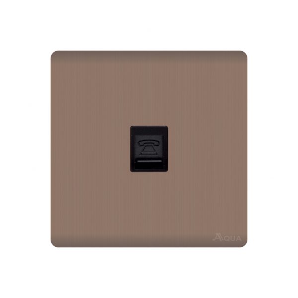 Aqua Discovery Gold Single Telephone Socket