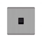 Aqua Discovery Silver Single Telephone Socket