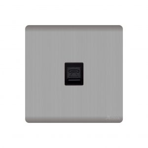 Aqua Discovery Silver Single Telephone Socket