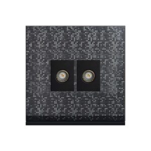 AQUA TEXTURE DOUBLE TV SOCKET