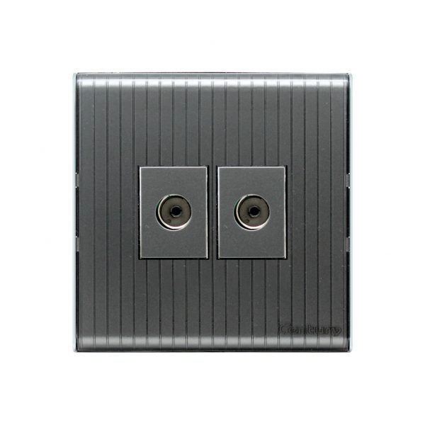 CENTURY CRYSTAL DOUBLE TV SOCKET