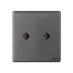 AQUA NEO SUPER GREY DOUBLE TV SOCKET