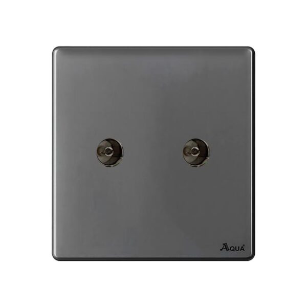 AQUA NEO SUPER GREY DOUBLE TV SOCKET