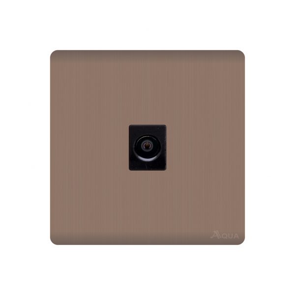 Aqua Discovery Gold Single TV Socket