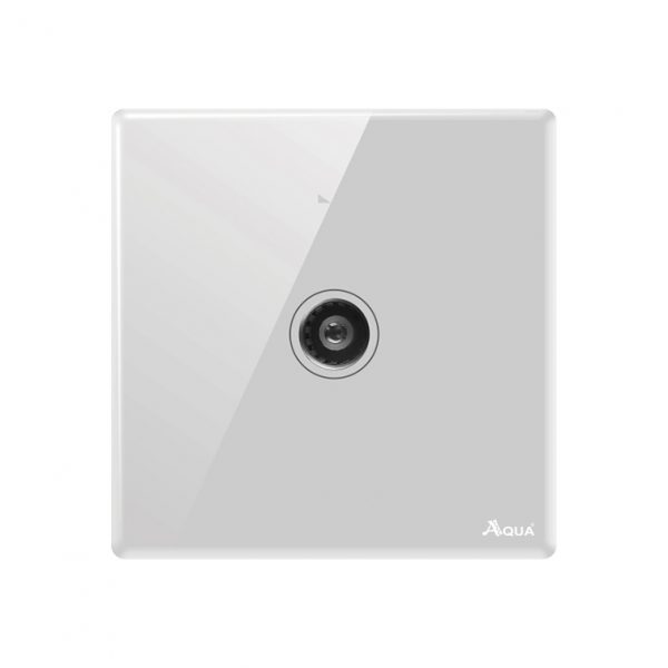 Aqua Quad White Series TV Single Socket