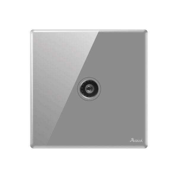 Aqua Quad Grey Series TV Single Socket