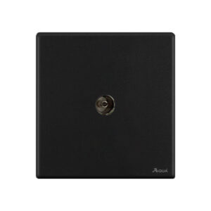 AQUA NEO SUPER BLACK SINGLE TV SOCKET