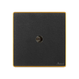 AQUA NEO ACRYLIC BLACK SINGLE TV SOCKET