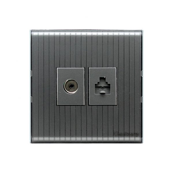 CENTURY CRYSTAL TV PLUS TELEPHONE SOCKET