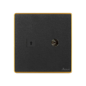 AQUA NEO ACRYLIC BLACK TV + TELEPHONE SOCKET