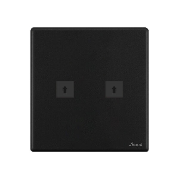 AQUA NEO SUPER BLACK DOUBLE TELEPHONE SOCKET