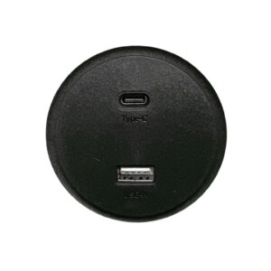 AQUA BLACK EXT USB + TYPE-C FOR SOCKET TRACK