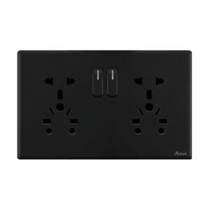 AQUA NEO SUPER BLACK DOUBLE UNIVERSAL SOCKET