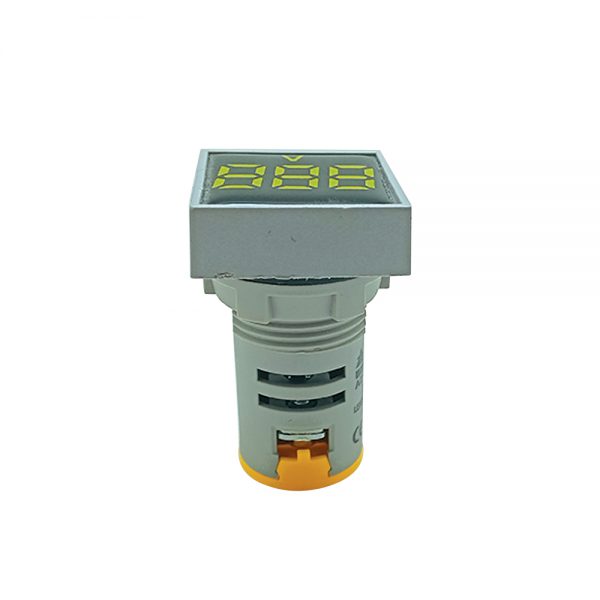 AQUA LED VOLTMETER SQUARE YELLOW