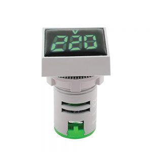 AQUA LED VOLTMETER SQUARE GREEN