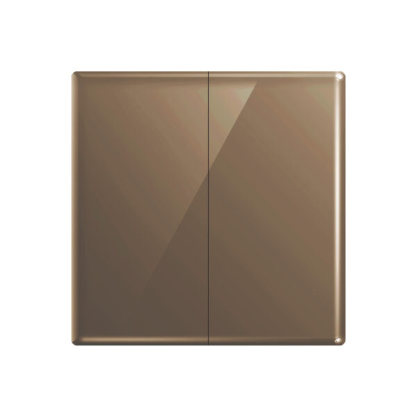 Aqua Glasskin Bronze 2 Gang Switch