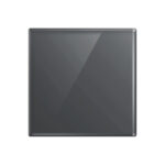 Aqua Glasskin Grey 1 Gang 2 Way Switch