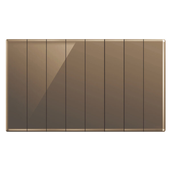 Aqua Glasskin Bronze 8 Gang Switch