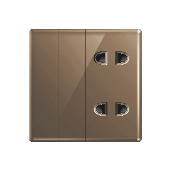 Aqua Glasskin Bronze 2 Switches + 2 Sockets