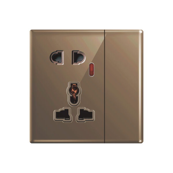 Aqua Glasskin Bronze Multi-Function Socket