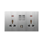 Aqua Xtreme Grey Double Multi Function Socket + USB + Type-C
