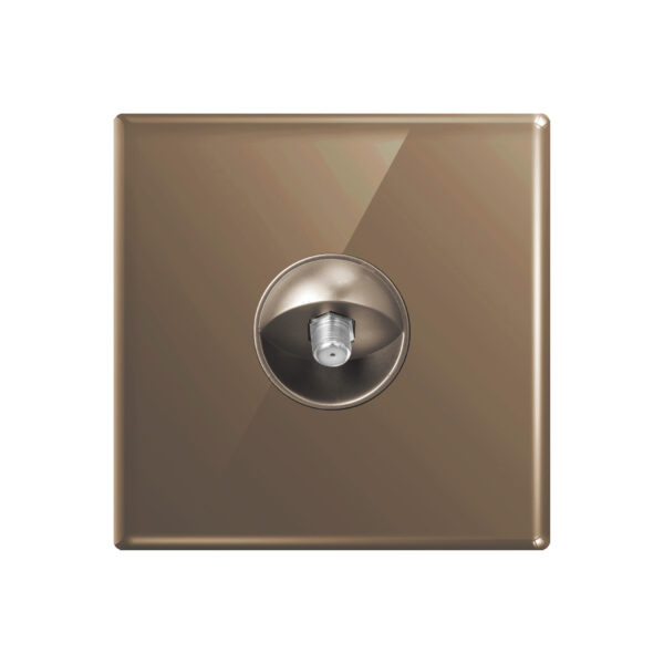 Aqua Glasskin Bronze TV Single Socket