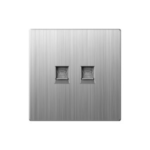 Aqua Xtreme Grey Double Telephone Socket