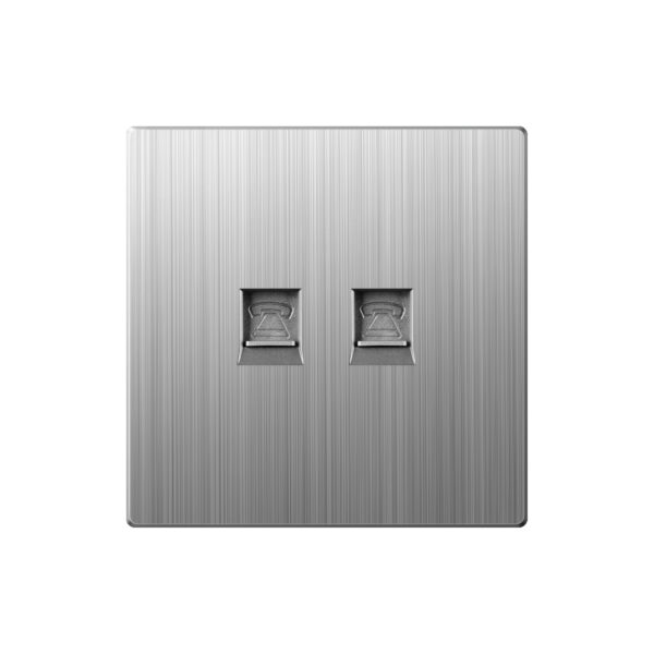 Aqua Xtreme Grey Double Telephone Socket