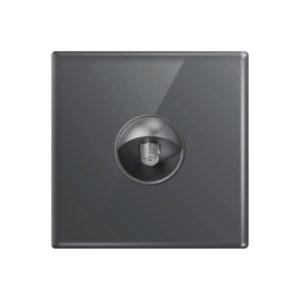 Aqua Glasskin Grey TV Single Socket