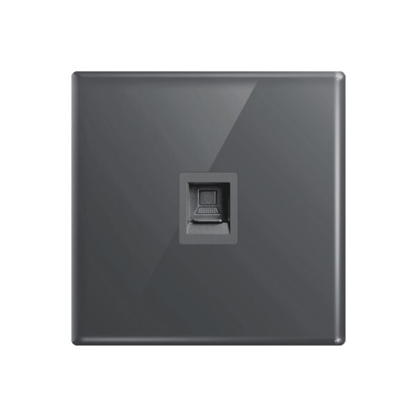 Aqua Glasskin Grey Data Single Socket