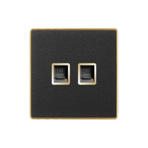 Aqua Xtreme Black Double Data Socket