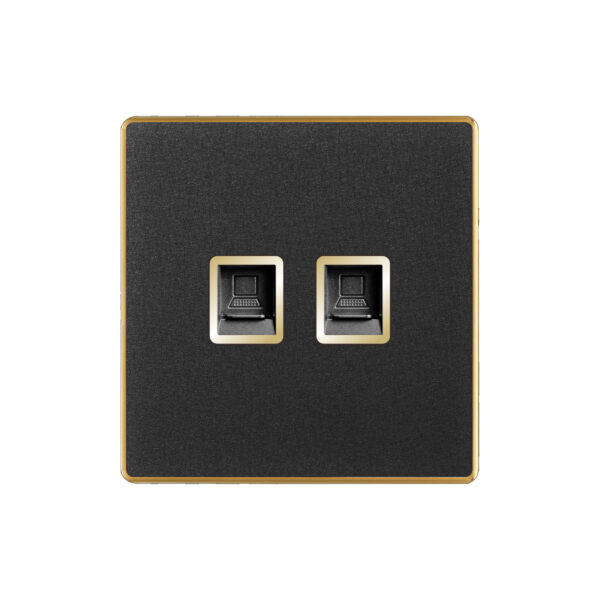 Aqua Xtreme Black Double Data Socket
