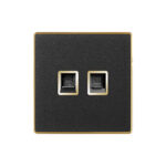 Aqua Xtreme Black Telephone Plus Data Socket