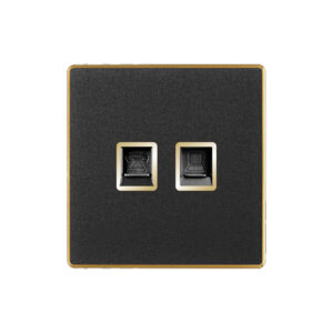 Aqua Xtreme Black Telephone Plus Data Socket