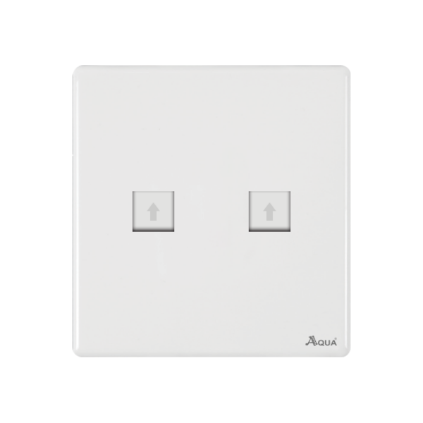 AQUA NEO SUPER WHITE DOUBLE DATA SOCKET