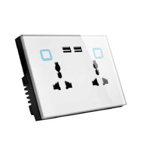 Glass Wifi Smart Double Multi Socket Plus Dual USB