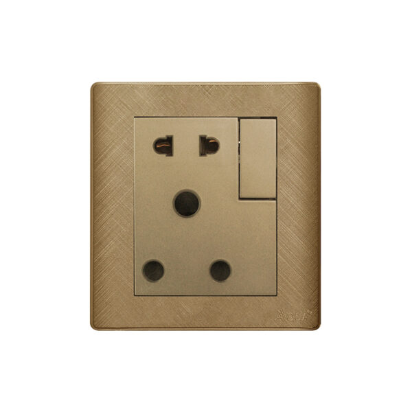 AQUA PINE GOLD POWER PLUG + 2 PIN