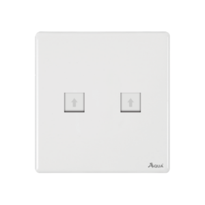AQUA NEO SUPER WHITE DOUBLE TELEPHONE SOCKET