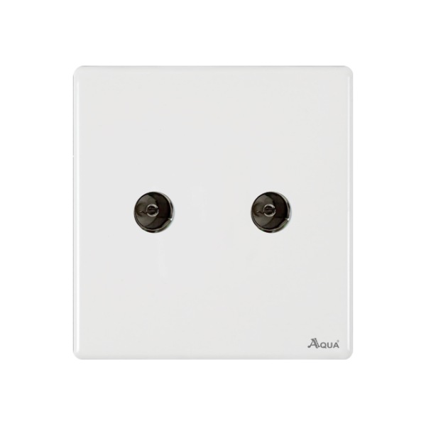 AQUA NEO SUPER WHITE DOUBLE TV SOCKET