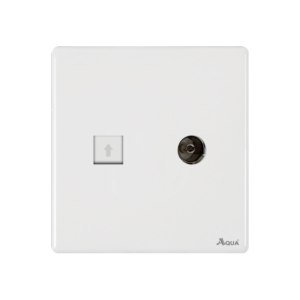 AQUA NEO SUPER WHITE TV + TELEPHONE SOCKET